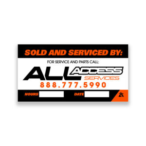 All Access Sold and Serviced Decal