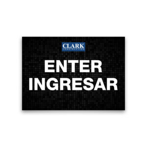 ENTER Sign Bilingual