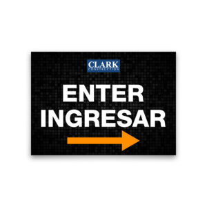 ENTER Sign Bilingual - RIGHT