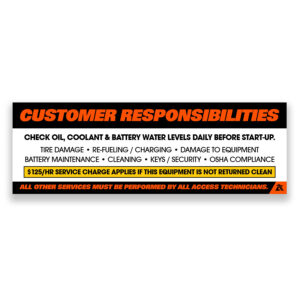 RESPONSIBILITIES 12" DECAL