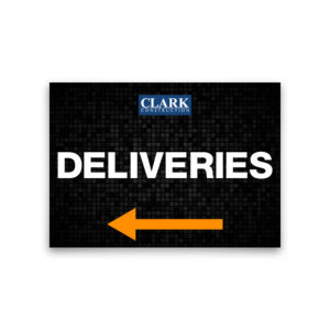 DELIVERIES Sign - LEFT
