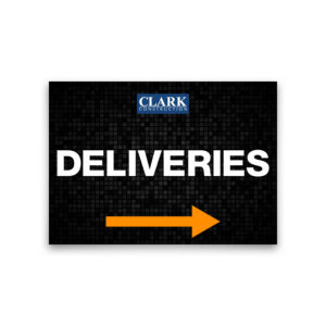 DELIVERIES Sign - RIGHT