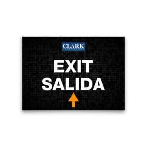 EXIT Sign Bilingual - STRAIGHT