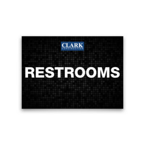 RESTROOMS Sign