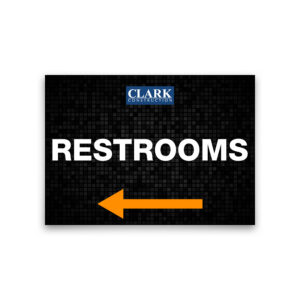 RESTROOMS Sign - LEFT