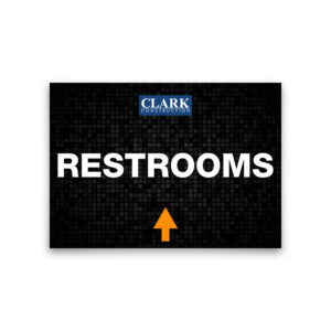 RESTROOMS Sign - STRAIGHT